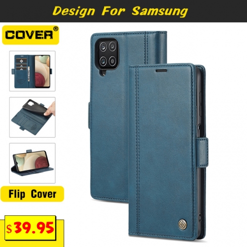 Leather Wallet Case Cover For Samsung Galaxy S24 /S24+/S24 Ultra/S23 FE/S22/S21/S20/S20/S10/S9/S8