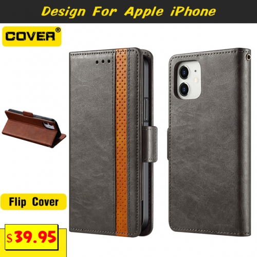 Leather Wallet Case Cover For iPhone 15/15 Plus/15 Pro/15 Pro Max/14/13 Mini/12/11/X/XS/XR/XS Max/SE2/8/7/6