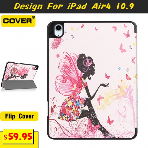 Leather Flip Cover Case For iPad Air 5/4 With Pen Slot