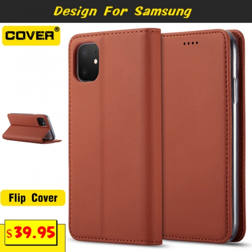 Leather Wallet Case For Galaxy A71/A51