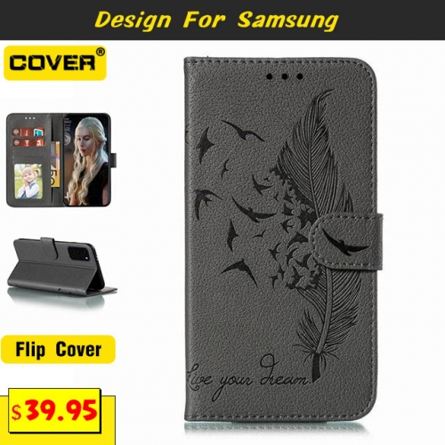 Leather Wallet Case Cover For Samsung Galaxy S20/S20 Plus/S20 Ultra/S10/S10 Plus/S10e/S9/S9 Plus