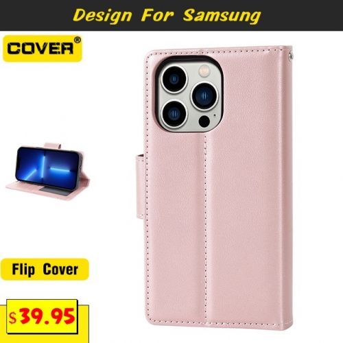 Leather Wallet Case Cover For Samsung Galaxy S24/S23/S23 Plus/S23 Ultra/S22/S21/S20/S20 FE/S10/S10e