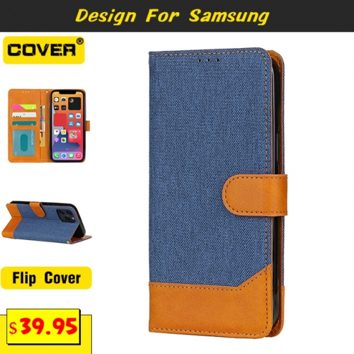 Leather Wallet Case Cover For Samsung Galaxy S24/S23/S23 Plus/S23 Ultra/S22/S21/S21 FE/S20/S20 FE