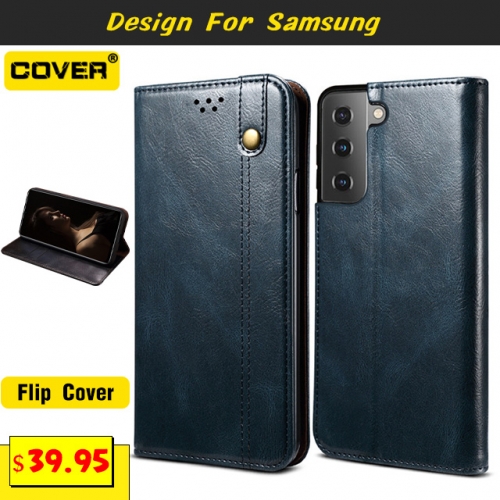 Leather Wallet Case Cover For Samsung Galaxy S24/S23/S23 Plus/S23 Ultra/S22/S22 Plus/S22 Ultra