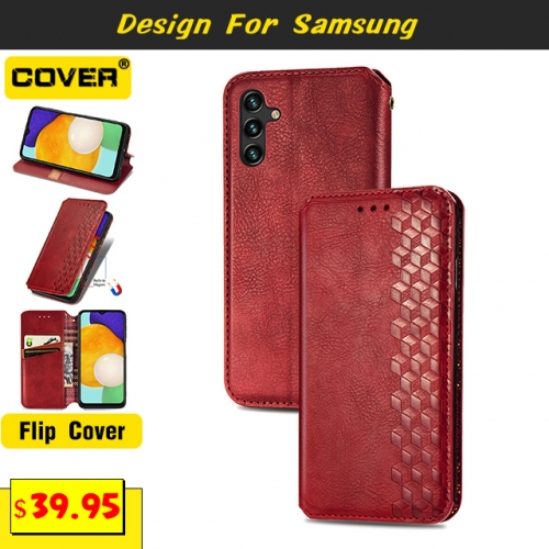 Leather Wallet Case Cover For Samsung Galaxy S22/S22 Plus/S22 Ultra/S21/S21 Ultra/S21 FE/S20/S10