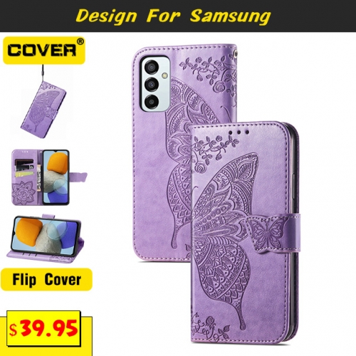 Leather Wallet Case Cover For Samsung Galaxy S24/S23/S23 Plus/S23 Ultra/S22/S21/S20/S20 FE/S10/S9/S8