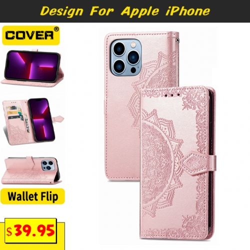 Leather Wallet Case Cover For iPhone 13/13 Pro/13 Pro Max/13 Mini/12 Mini/11/X/XS/XR/XS Max/SE2/8/7/6