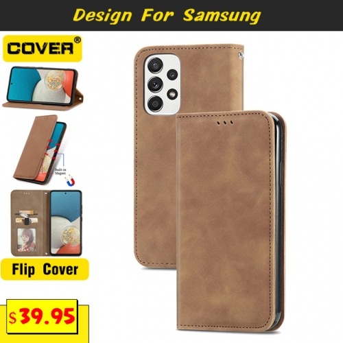 Leather Wallet Case Cover For Samsung Galaxy S24 /S24+/S24 Ultra/S23 FE/S22/S21/S20/S10/S10e/S9/S8