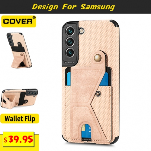 Leather Wallet Case Cover For Samsung Galaxy S24 /S24+/S24 Ultra/S23 FE/S22/S21/S20/S10e/S9/S8