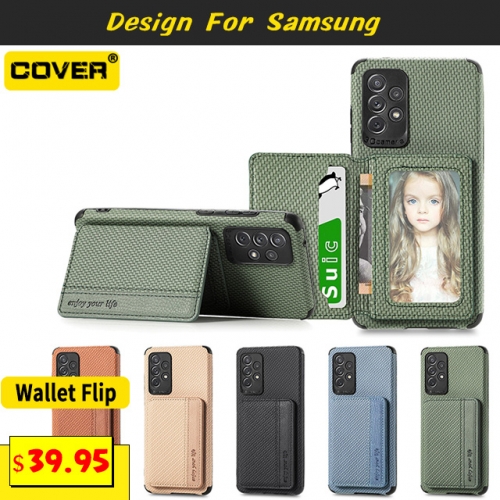 Leather Wallet Case Cover For Samsung Galaxy S24 /S24+/S24 Ultra/S23 FE/S22/S21 FE/S20 FE/S10