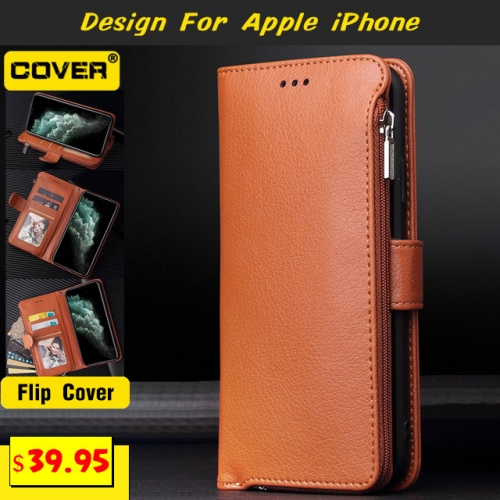 Leather Wallet Case Cover For iPhone 15/15 Plus/15 Pro/15 Pro Max/iPhone14/13 Mini/12 Mini/11/X/XS/XR/XS Max/SE2/8/7/6