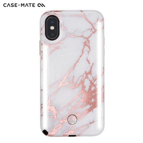 LuMee Duo Metallic Marble Case For iPhone X/XS