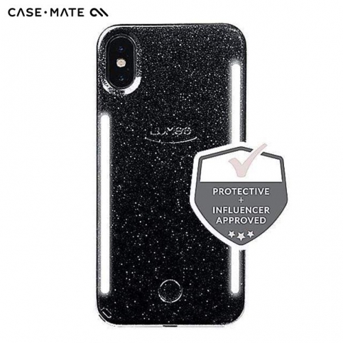 LuMee Duo Vibes Black Glitter Case For iPhone X/XS