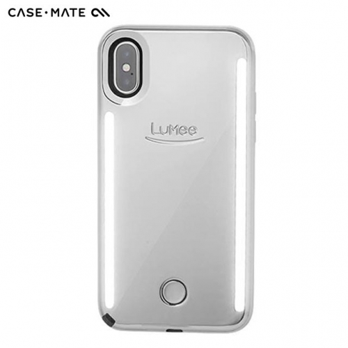 LuMee Duo Silver Mirror Case For iPhone XS Max