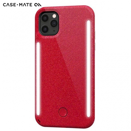 LuMee Duo Red Glitter Case For iPhone 11Pro Max