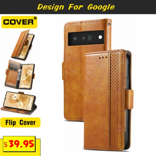 Leather Wallet Case Cover For Google Pixel 8/8 Pro/7/7 Pro/6/6 Pro/5/5 XL/5a/4/4 XL/4a