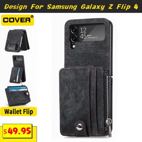 Leather Wallet Case Cover For Samsung Galaxy Z Flip5/4/3