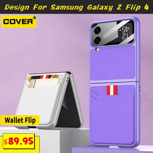 Leather Wallet Case Cover For Samsung Galaxy Z Flip4