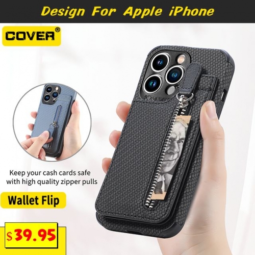 Leather Wallet Case Cover For iPhone 15/15 Plus/15 Pro/15 Pro Max/14/13/12/11/X/XS/XR/XS Max/SE3/SE2/8/7/6