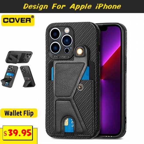 Leather Wallet Case Cover For iPhone 15/15 Plus/15 Pro/15 Pro Max/iPhone14/13 Mini/12 Mini/11/X/XS/XR/XS Max/8/7/6