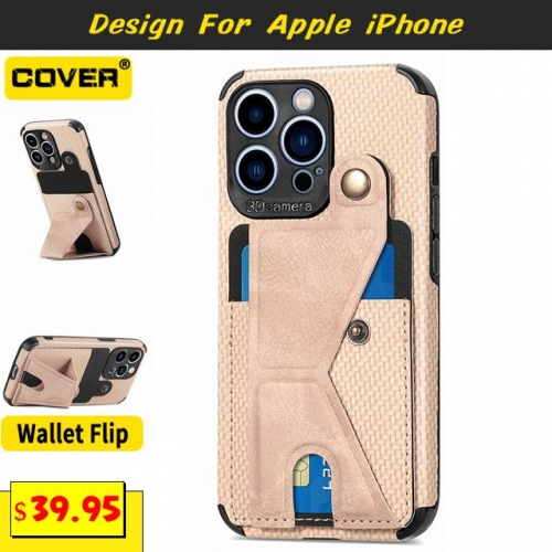 MagSafe Leather Wallet Case For iPhone 15/15 Plus/15 Pro/15 Pro Max/14/13/12/11/X/XS/XR/XS Max/SE3/SE2/8/7/6