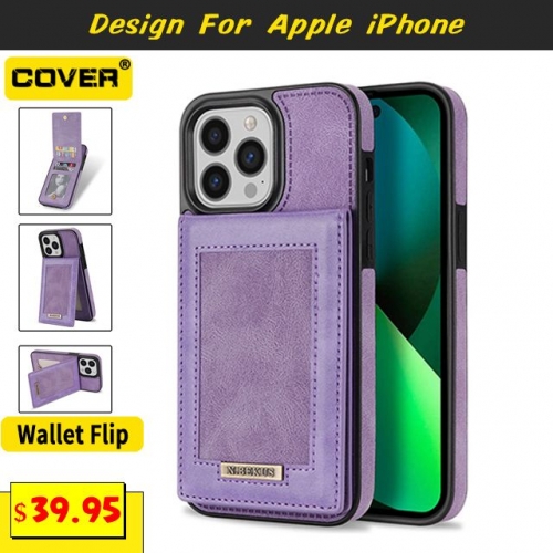 Leather Wallet Case Cover For iPhone 15/15 Plus/15 Pro/15 Pro Max/iPhone14/13 Mini/12 Mini/11/X/XS/XR/XS Max/8/7/6