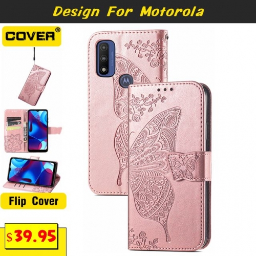 Leather Wallet Case For Motorola G82/G50/G30/G22/G10/Edge 30/Edge 30 Pro/Edge 20/Edge 20 Pro/Edge 20 Fusion/E32