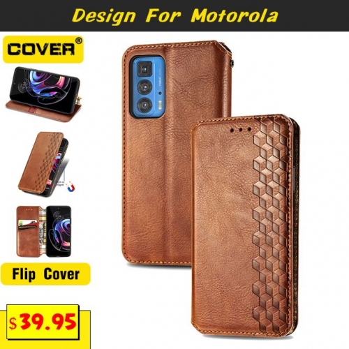 Leather Wallet Case Cover For Motorola G62/82/G22/G51/G50/G30/G10/E32/Edge 30/Edge 30 Pro/Edge 20/Edge 20 Pro/Edge 20 Fusion