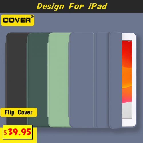 Leather Flip Cover Case For iPad 10.2/9.7 & Pro 11/10.5/9.7 & Air 5/4/3/2/1 & Mini 6/5/4/3/2/1