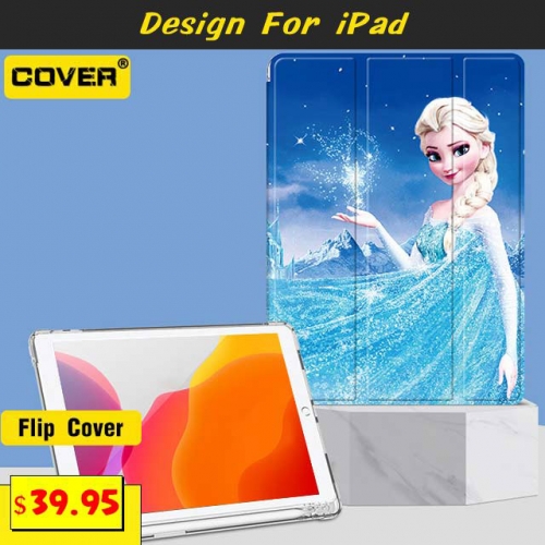 Leather Flip Cover Case For iPad 10.2/9.7 & Pro 11/10.5/9.7 & Air 5/4/3/2/1 & Mini 6/5/4
