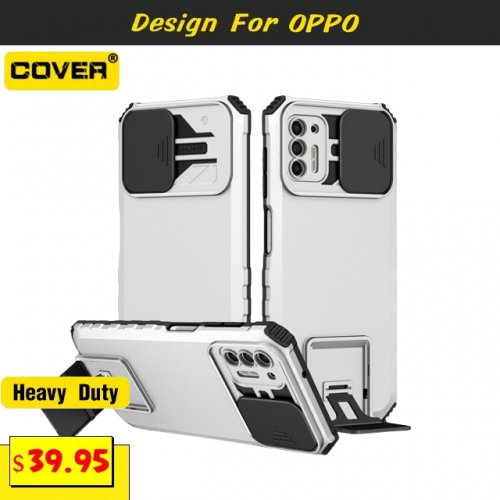 Smart Stand Shockproof Heavy Duty Case Cover For OPPO Reno6/Reno5/A74/A54/A15/A53