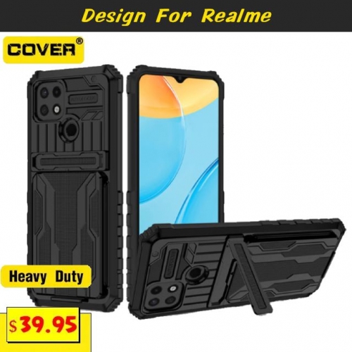 Smart Stand Shockproof Heavy Duty Case Cover For realme C21/C12/C11