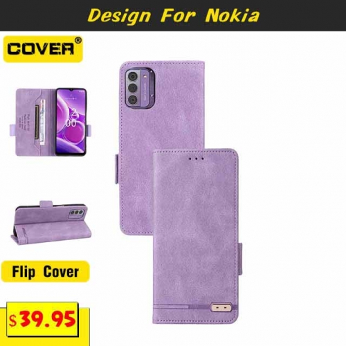 Leather Wallet Case Cover For Nokia G42