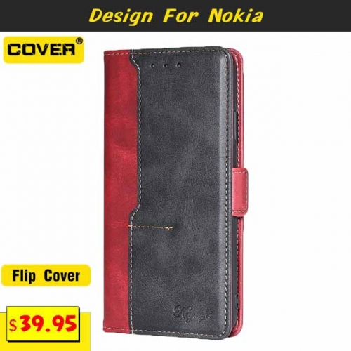 Leather Wallet Case Cover For Nokia C32/C12/C31/C21+/C01+/C3/G42/G22/G11+/G60/G21/G50/G20/5.4/3.4/X30