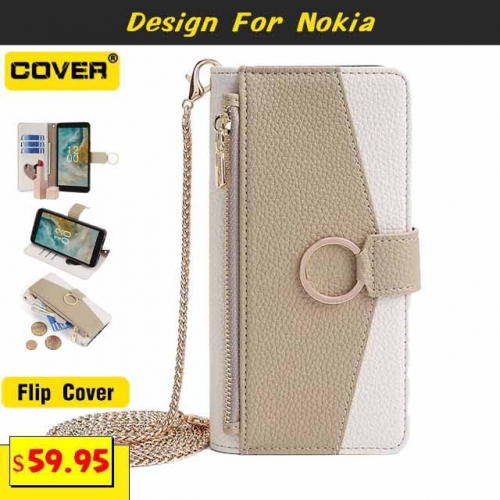 Leather Wallet Case Cover For Nokia C32/C02/C12/C31/C21+/C01+/G42/G22/G11+/G60/G21/G50/G20/5.4/3.4/X30/X20