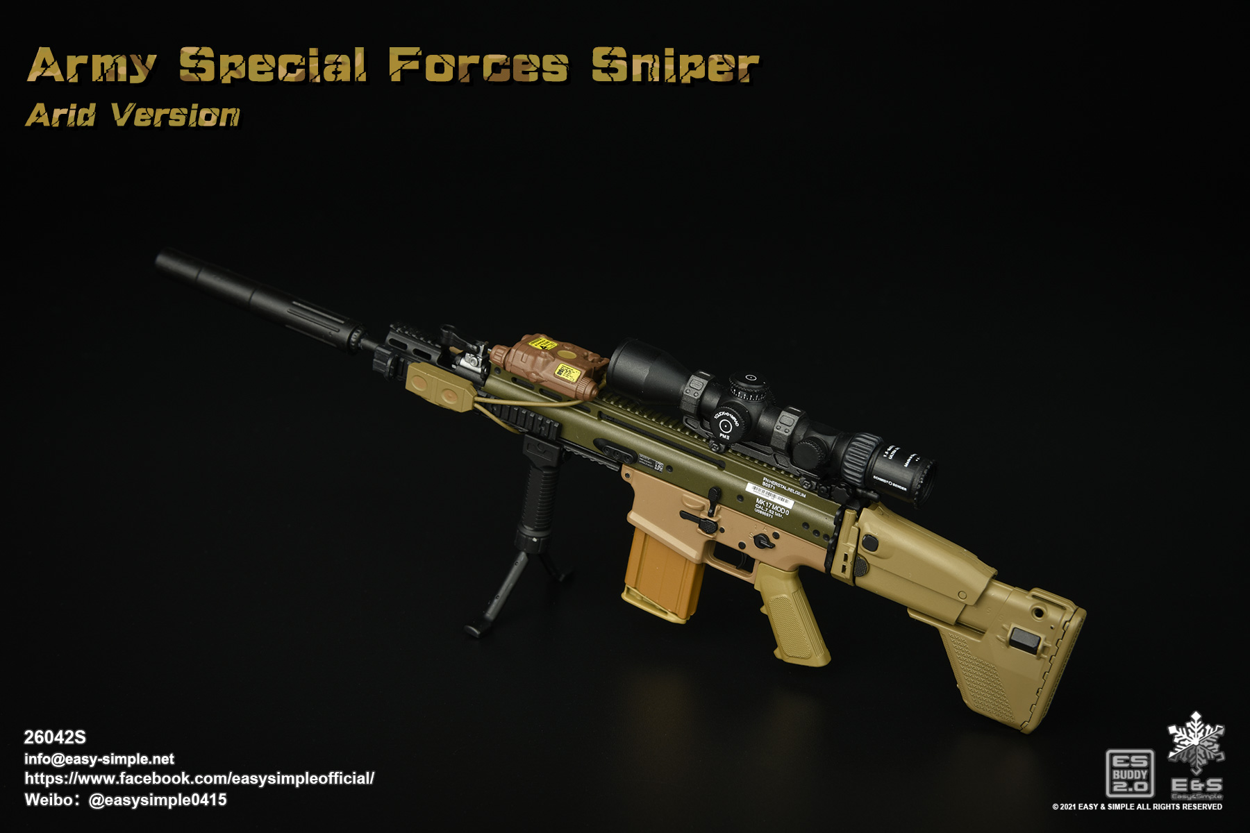 Easy&Simple 26042S Army Special Forces Sniper Arid Version