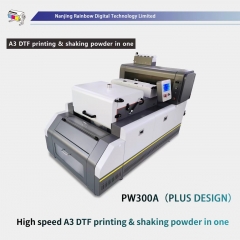 NEW COMING PW300-A 30CM printing & powder shaker all in one machine by 2*i3200 printer heads