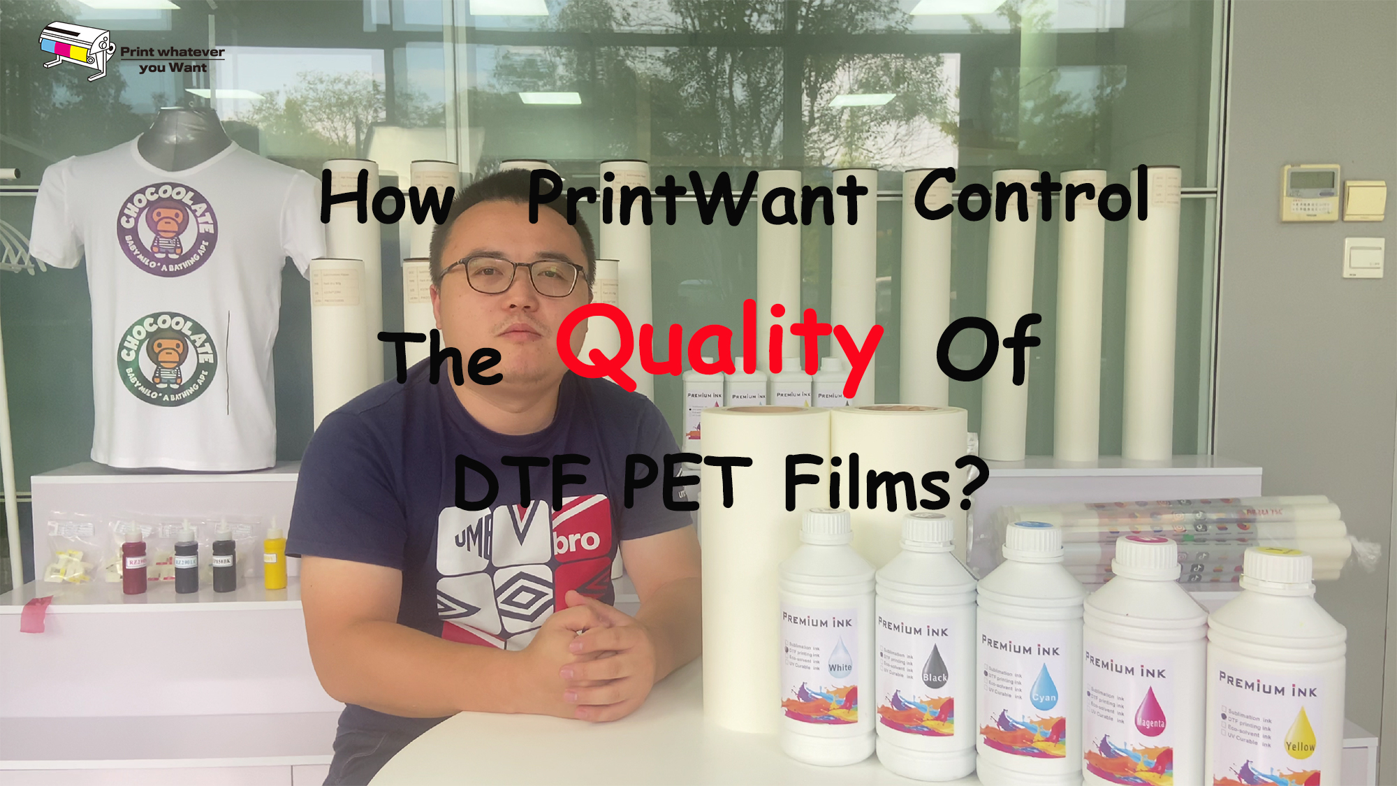 Como o PrintWant controla a qualidade dos filmes PET DTF?