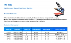 Printwant High Pressure Manual CE Heat Press Transfer Machine