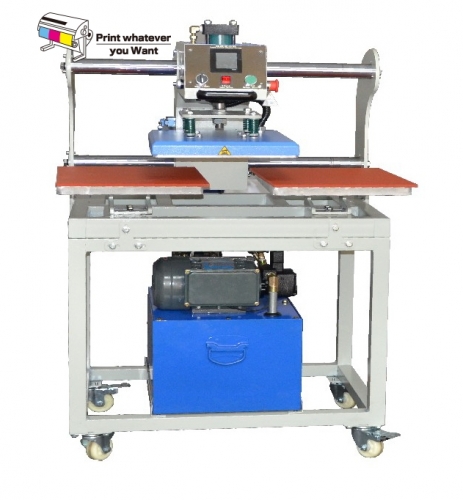 Machine de presse hydraulique Ã  double station amovible Ã  plaque chauffante Printwant
