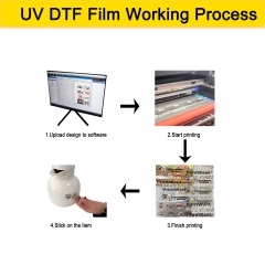 PrintWant A3 A4 Sheet A+B Sliver Gold UV DTF PET Film