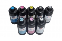 1 Liter 1000ml Neutral UV DTF Ink Wraps CMYK+W+Varnish+LC+LM RIGID UV Ink For UV DTF Printing Transfer
