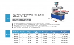 PrintWant 4 Station Fully Automatic Turntable Heat Press Transfer Machine