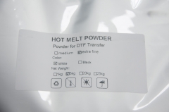 White Black TPU Hot Melt DTF 5kg Exta Fine Medium Powder Bag Package