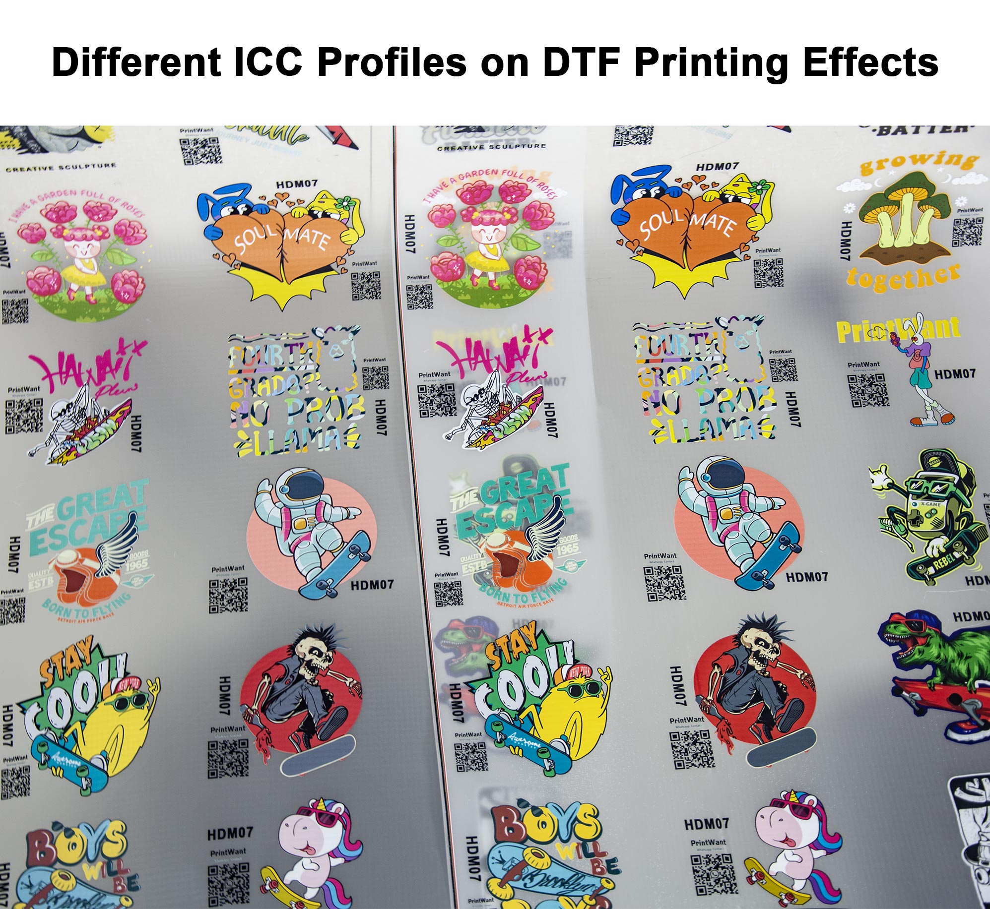 The Impact of Different ICC Profiles on DTF Printing Effects