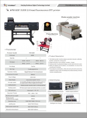 PW603F 3/4 Pieces Printheads Fluorescence Direct To Film Printer