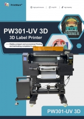 PrintWant 3D UV Printer PW301-UV 3D Silicone Style Patches Digitally Printed For Textile Applications