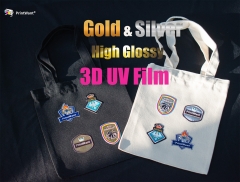 PrintWant Glossy Gold 3D TPU UV Film Custom Logo Silicone Style Patches