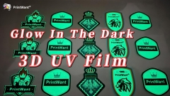 PrintWant Luminous Glow In The Dark 3D TPU UV Film Silicone Style Patches