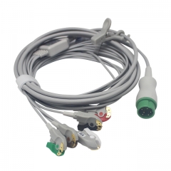 NCC /Wisonic 5 Lead Fixed ECG Cable - Pinch Connector (G51136P)